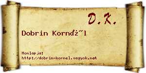 Dobrin Kornél névjegykártya