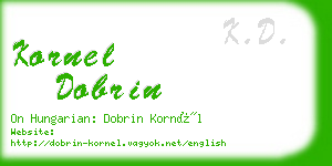 kornel dobrin business card